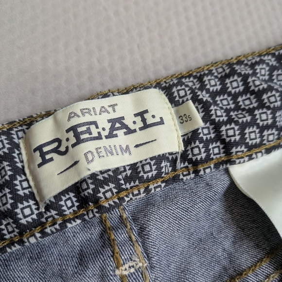 Ariat Real Jeans 33s Perfect Rise Boot Stretch Western Denim Bootcut Flare - Picture 5 of 12